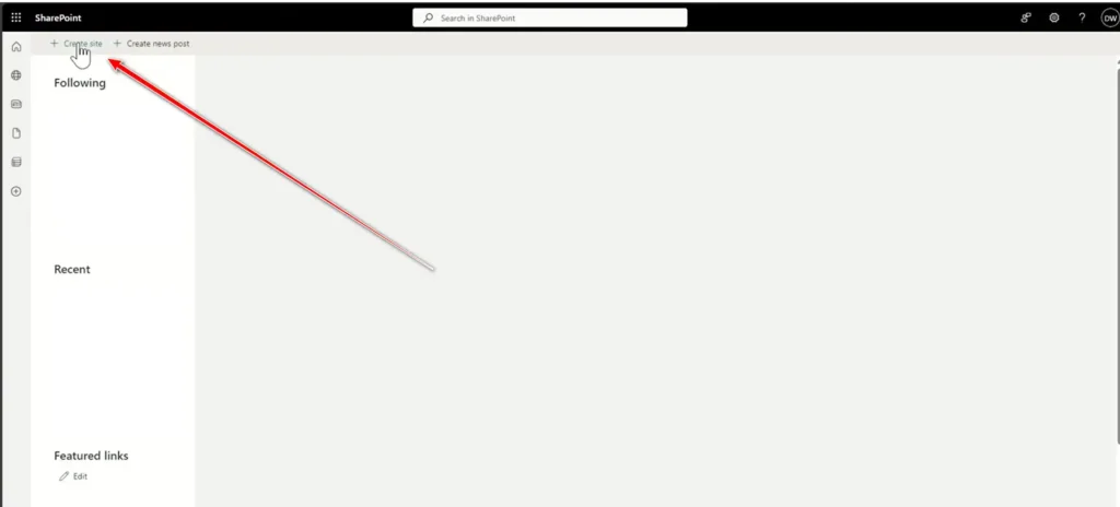 Create SharePoint Site