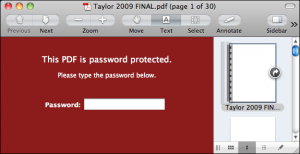 Encryption or Password Protection