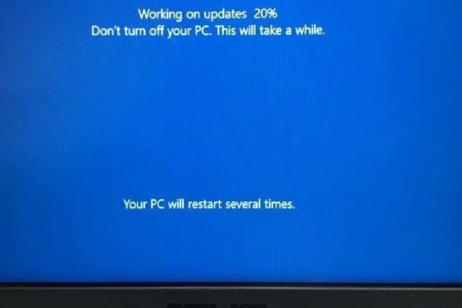 Working on updates…Don’t turn off your PC
