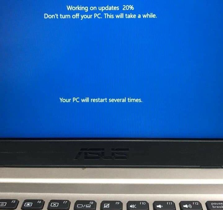 Working on updates…Don’t turn off your PC