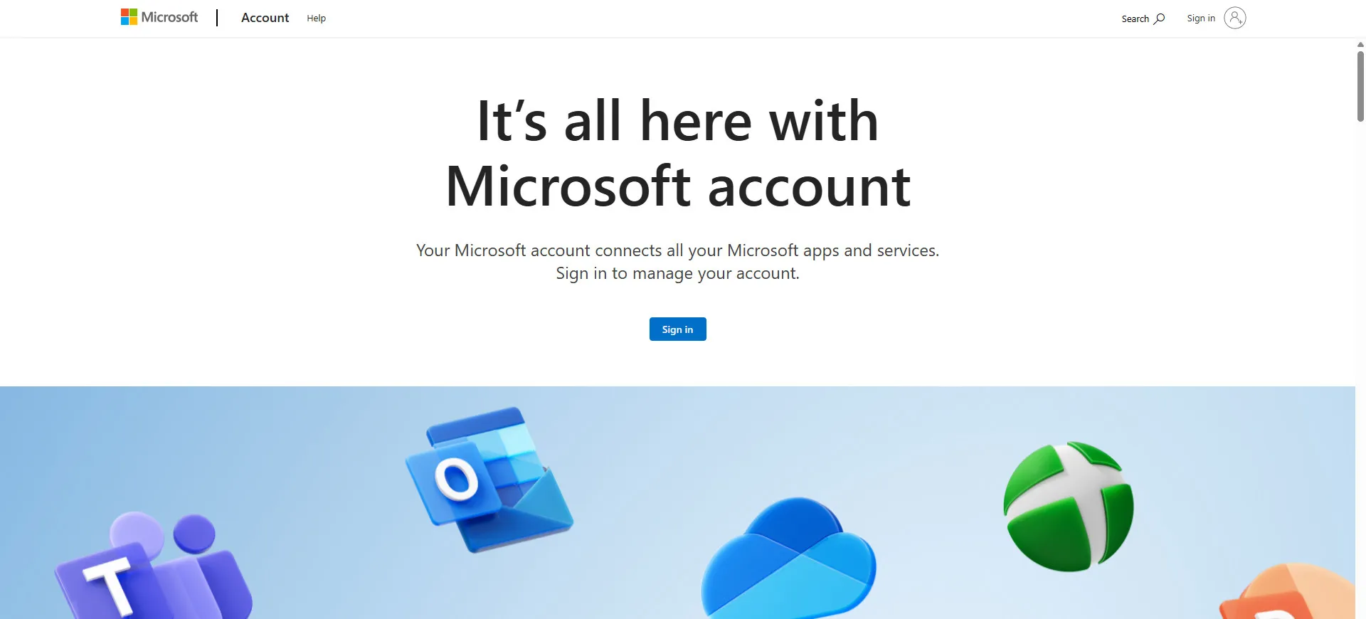Log in to Microsoft Account