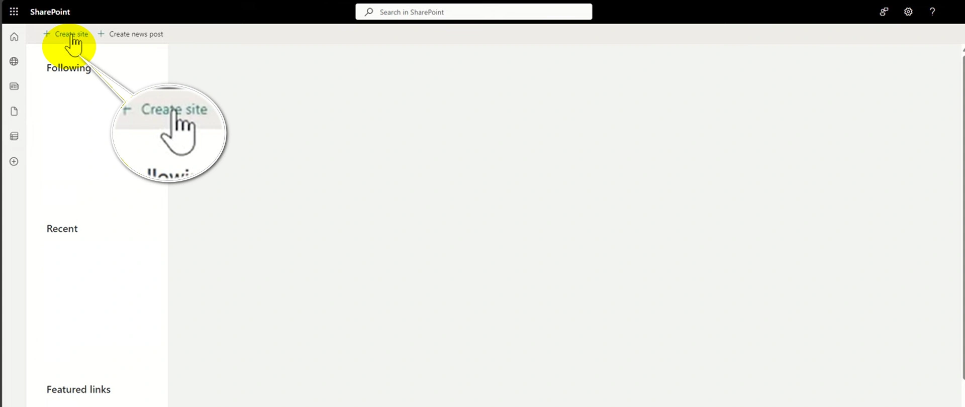 Create SharePoint Site